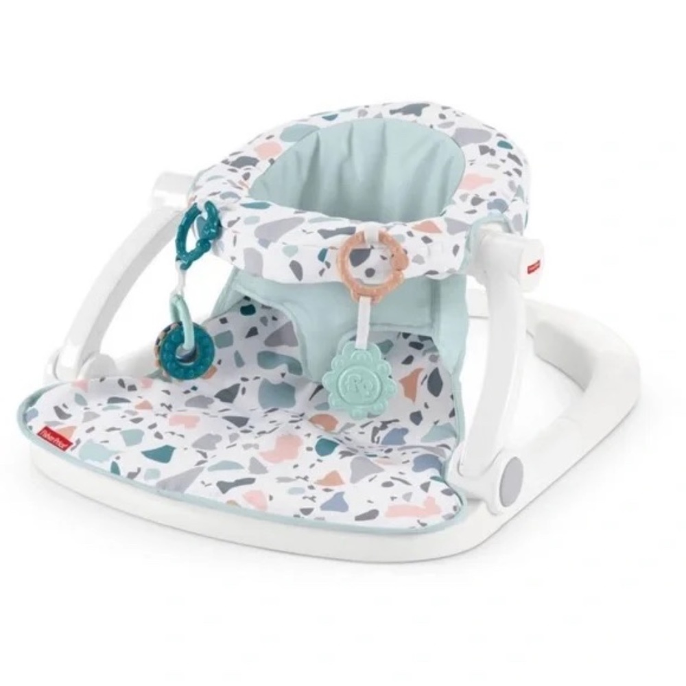 Fisher Price Sit Me Up floor seat baby chair Pacific Pebble Terrazzo like new